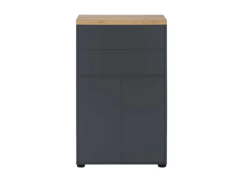 Midischrank Badschrank mit Drehtüren in Anthrazit