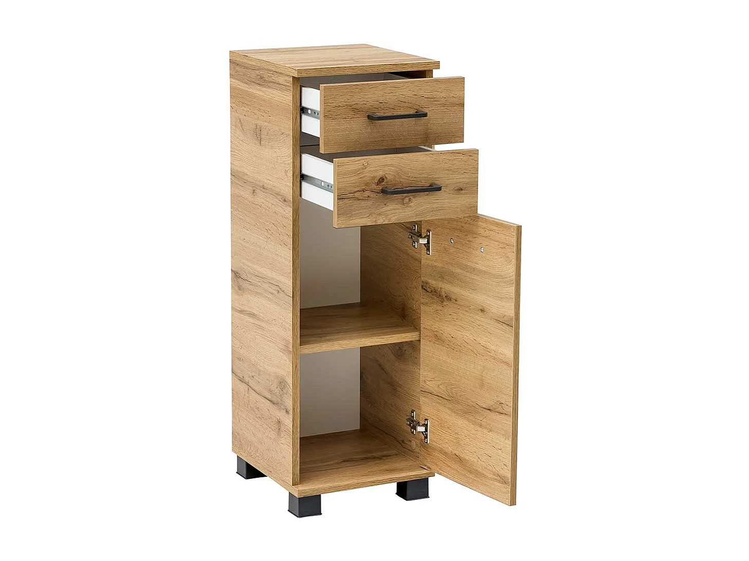 Bad Unterschrank in Wildeichefarben Touchwood 1 türig