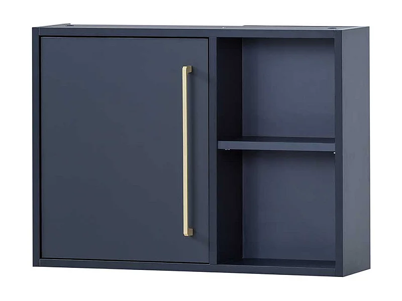 Badezimmerhängeschrank modern in Dunkelblau Goldfarben