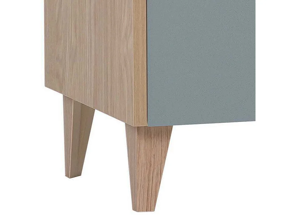 Bad Unterschrank in Hellblau und Eiche hell 1 türig Made in Germany