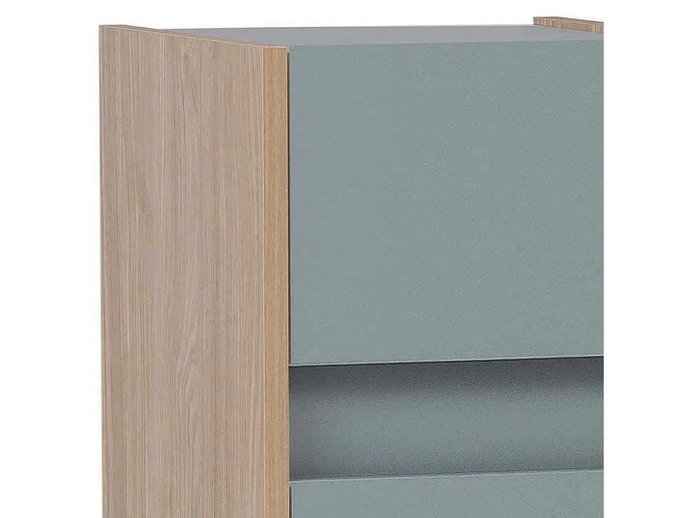 Bad Unterschrank in Hellblau und Eiche hell 1 türig Made in Germany