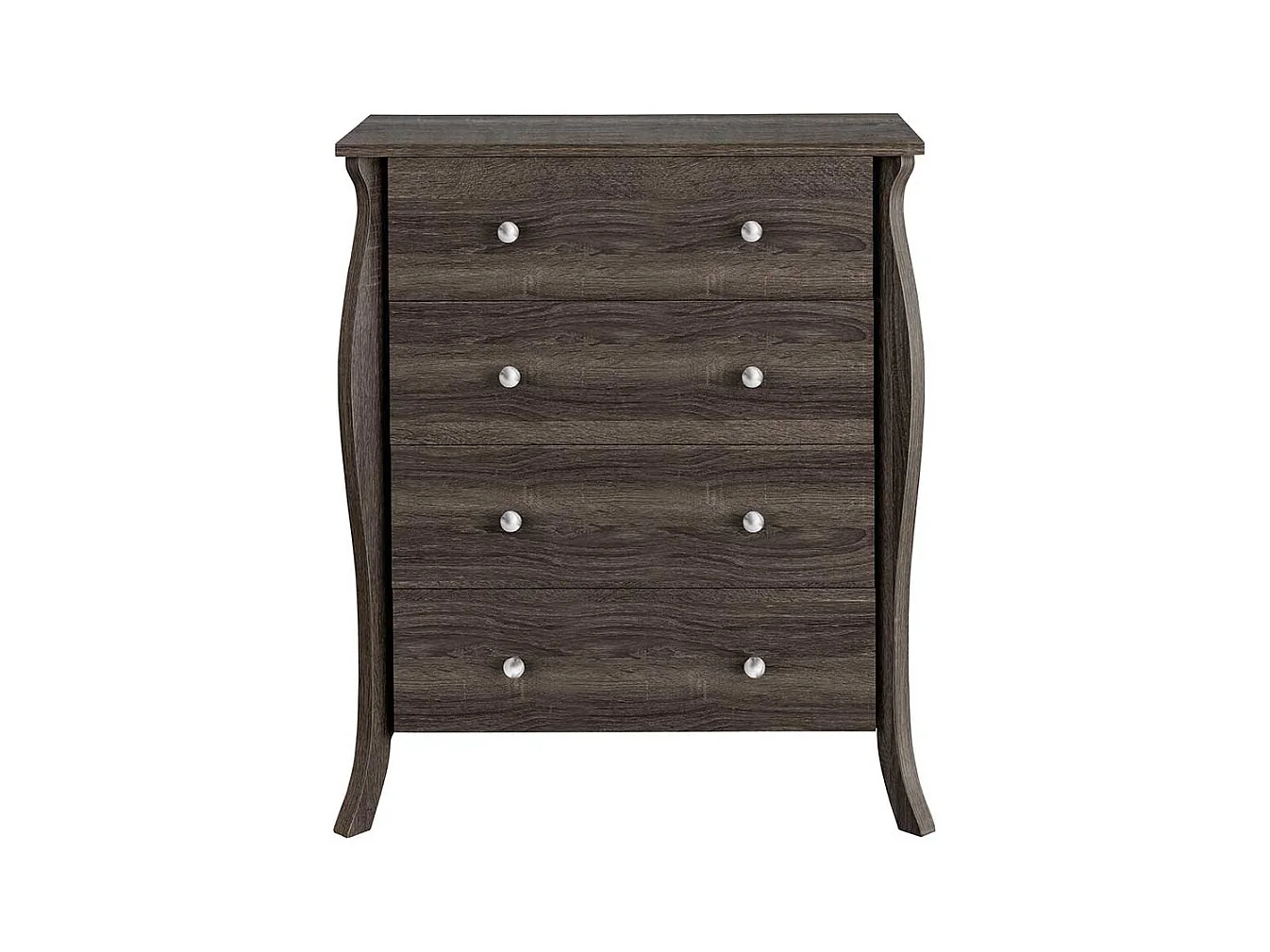 Badezimmer Schubladenkommode in Eiche Grau Barockstil