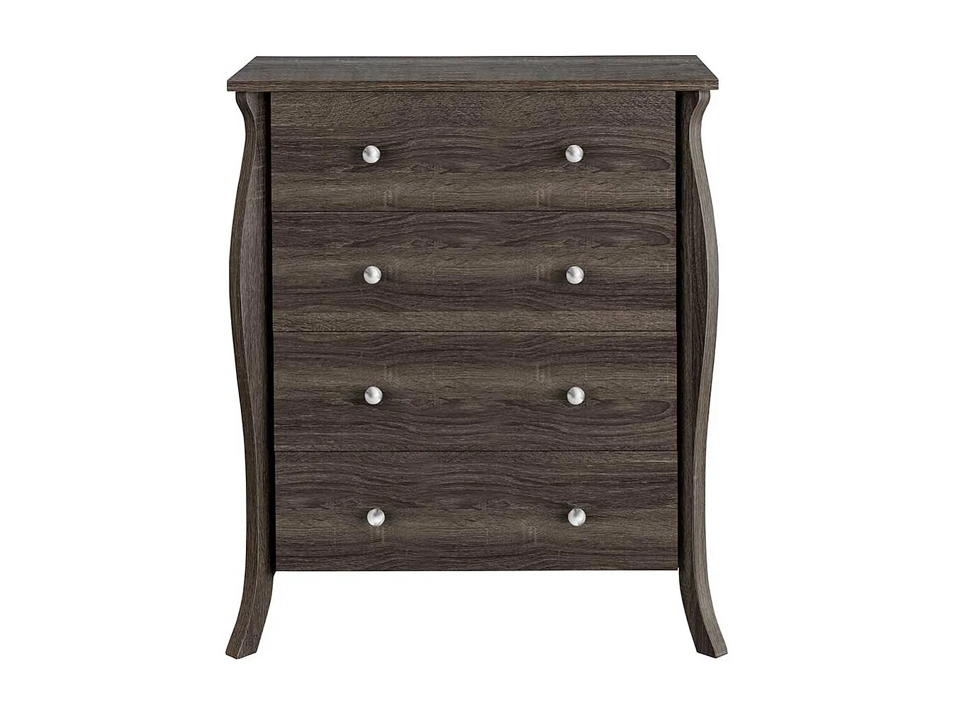 Badezimmer Schubladenkommode in Eiche Grau Barockstil