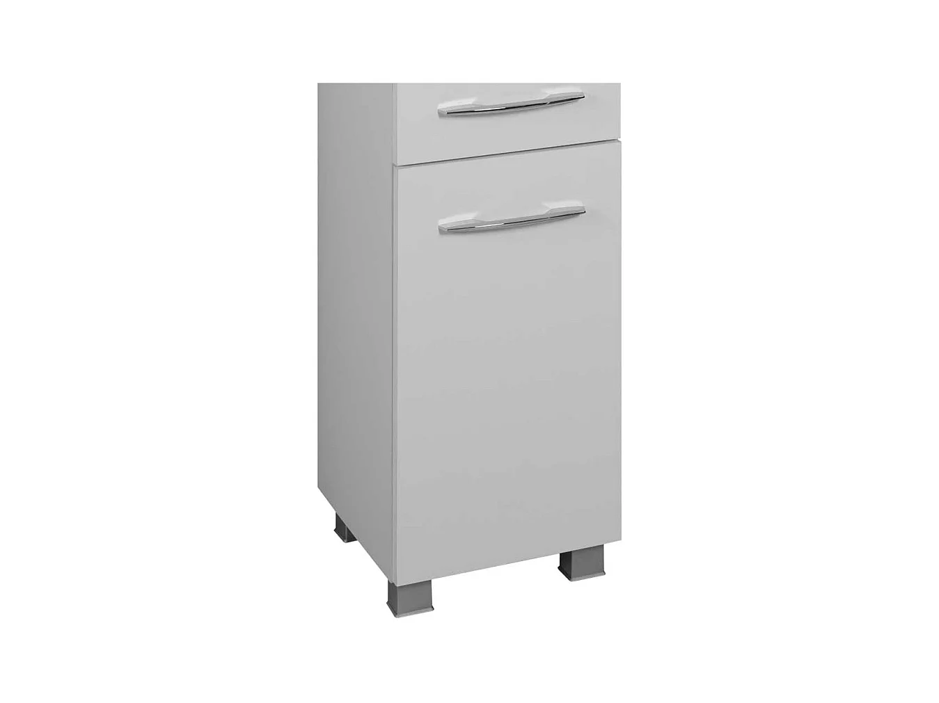 Bad Seitenschrank in Weiß 30 cm breit