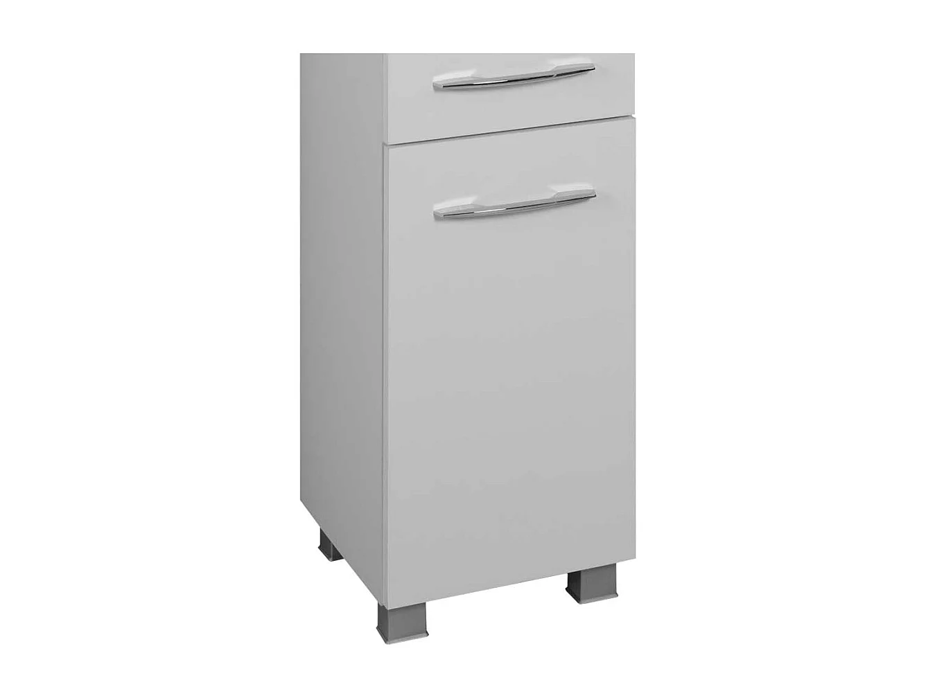 Bad Seitenschrank in Weiß 30 cm breit