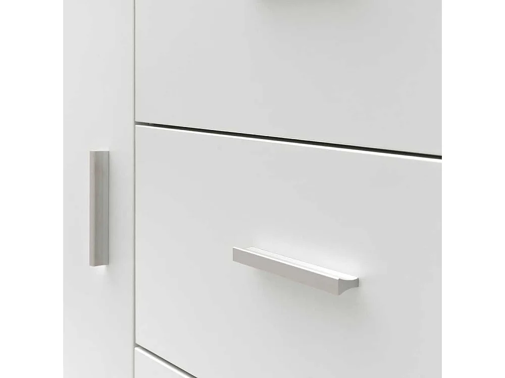 Beistellschrank Bad weiss mit drei Schubladen und Tür 60 cm breit