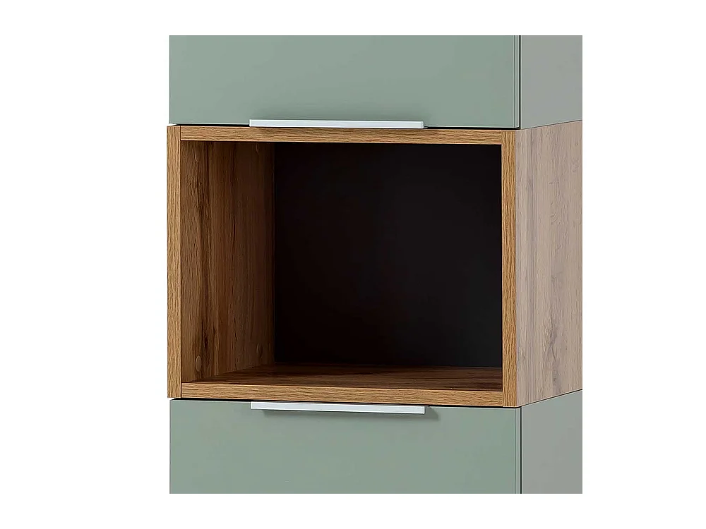 Badezimmerhochschrank im Skandi Design Drehtüren