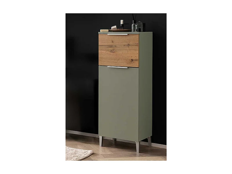 Badezimmermidischrank im Skandi Design 110 cm hoch