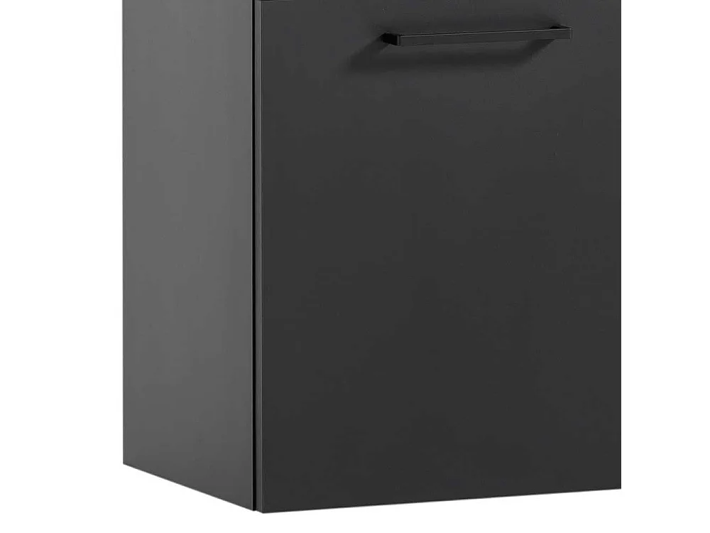 Badschrank mit Metallgriffen zwei offenen Fächern