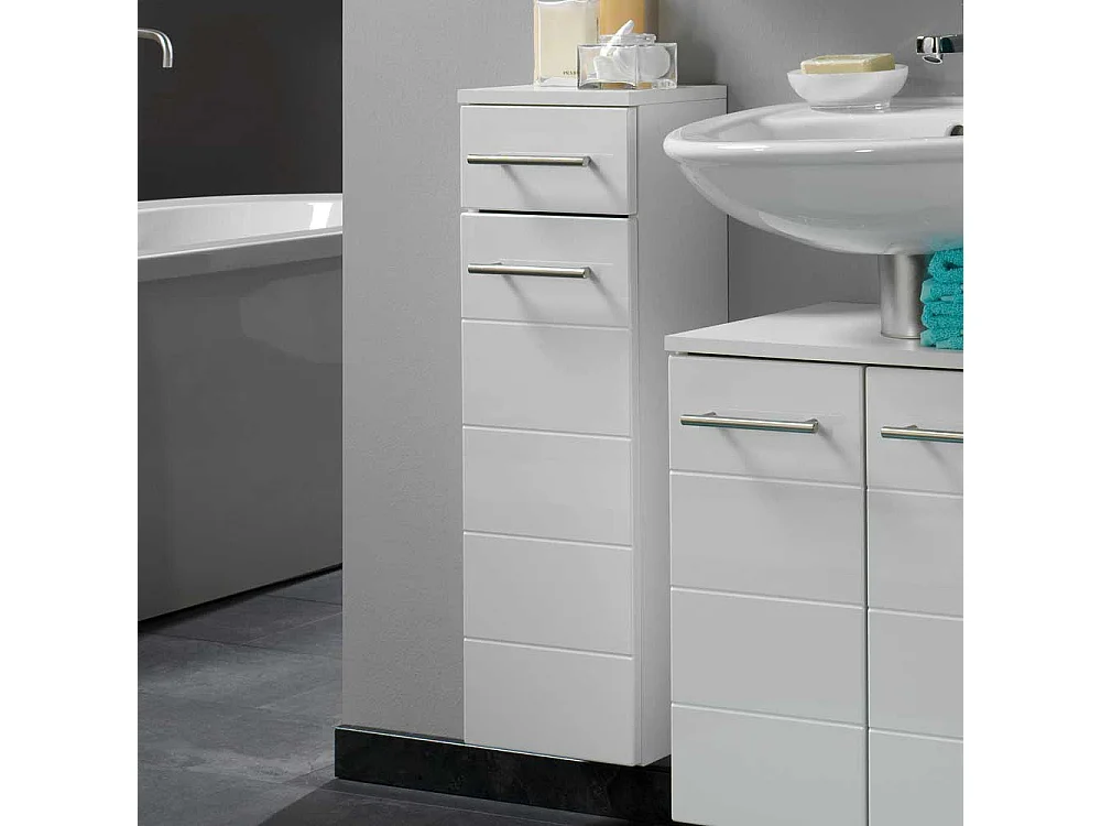 Bad Unterschrank in Hochglanz Weiß