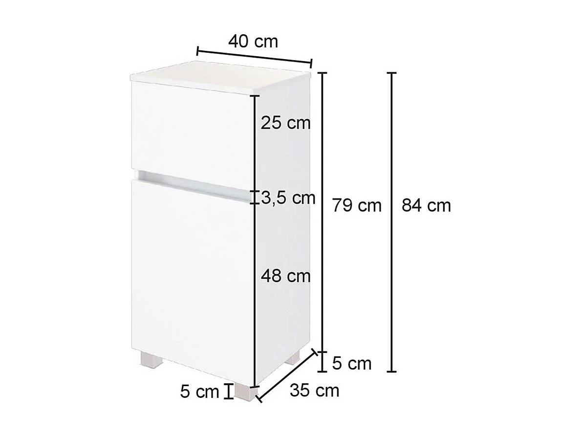 Badkommode in Weiß und Wildeiche Optik Glas beschichtet