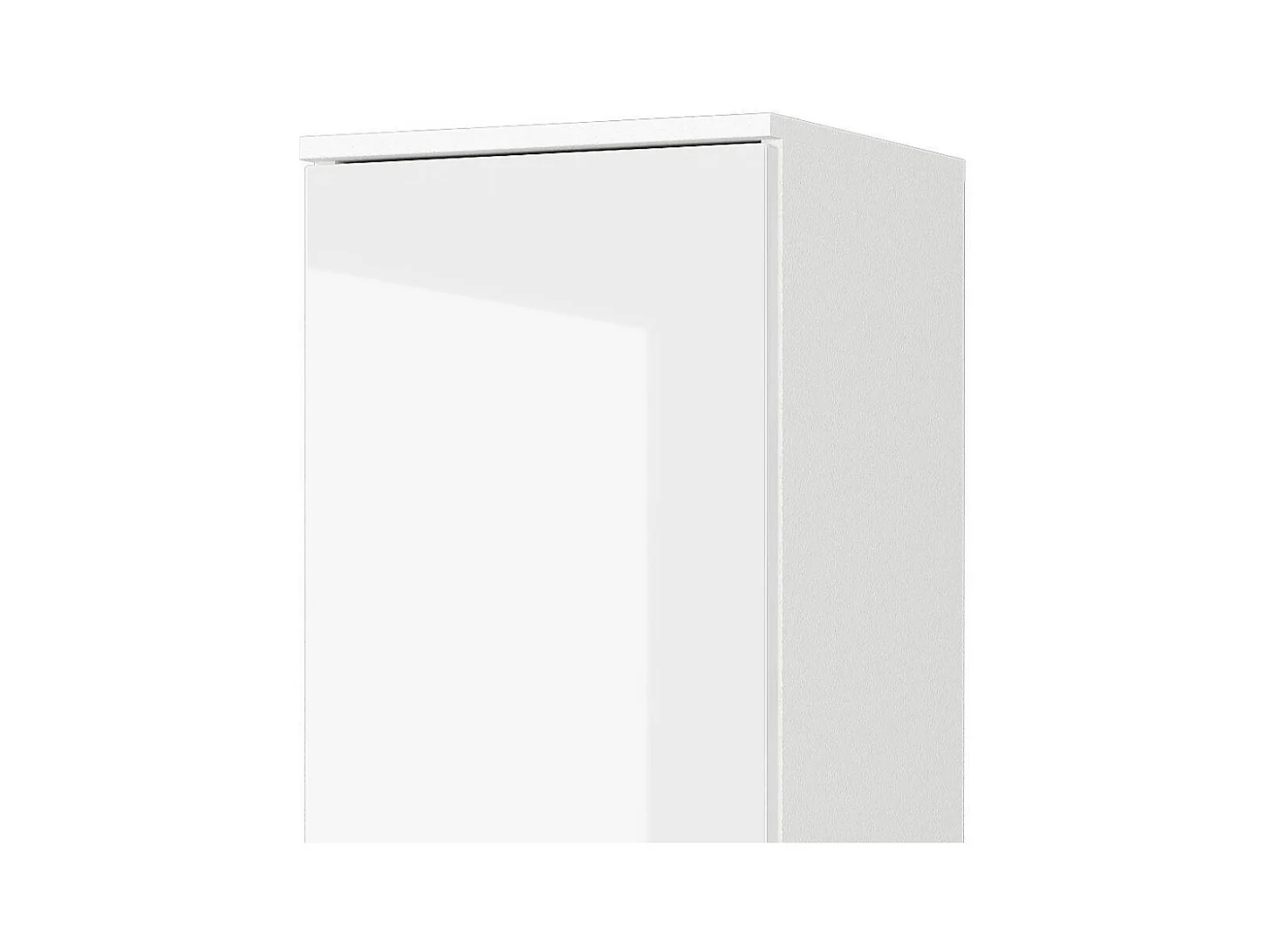 Badhochschrank Badezimmerschrank mit zwei offenen Fächern und einer Schublade