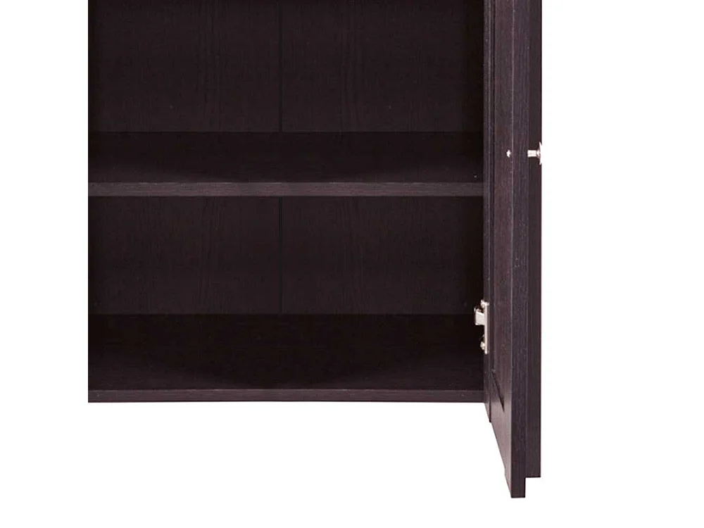 Hochschrank Badschrank mit Drehtüren und offenen Fächern