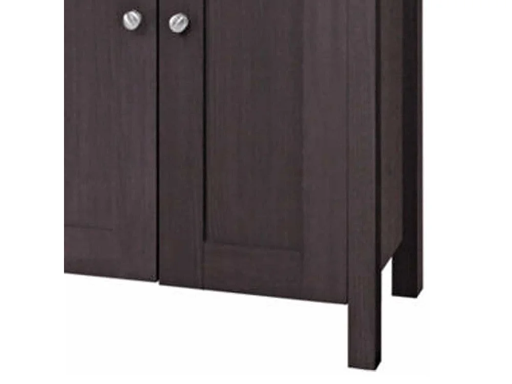 Hochschrank Badschrank mit Drehtüren und offenen Fächern