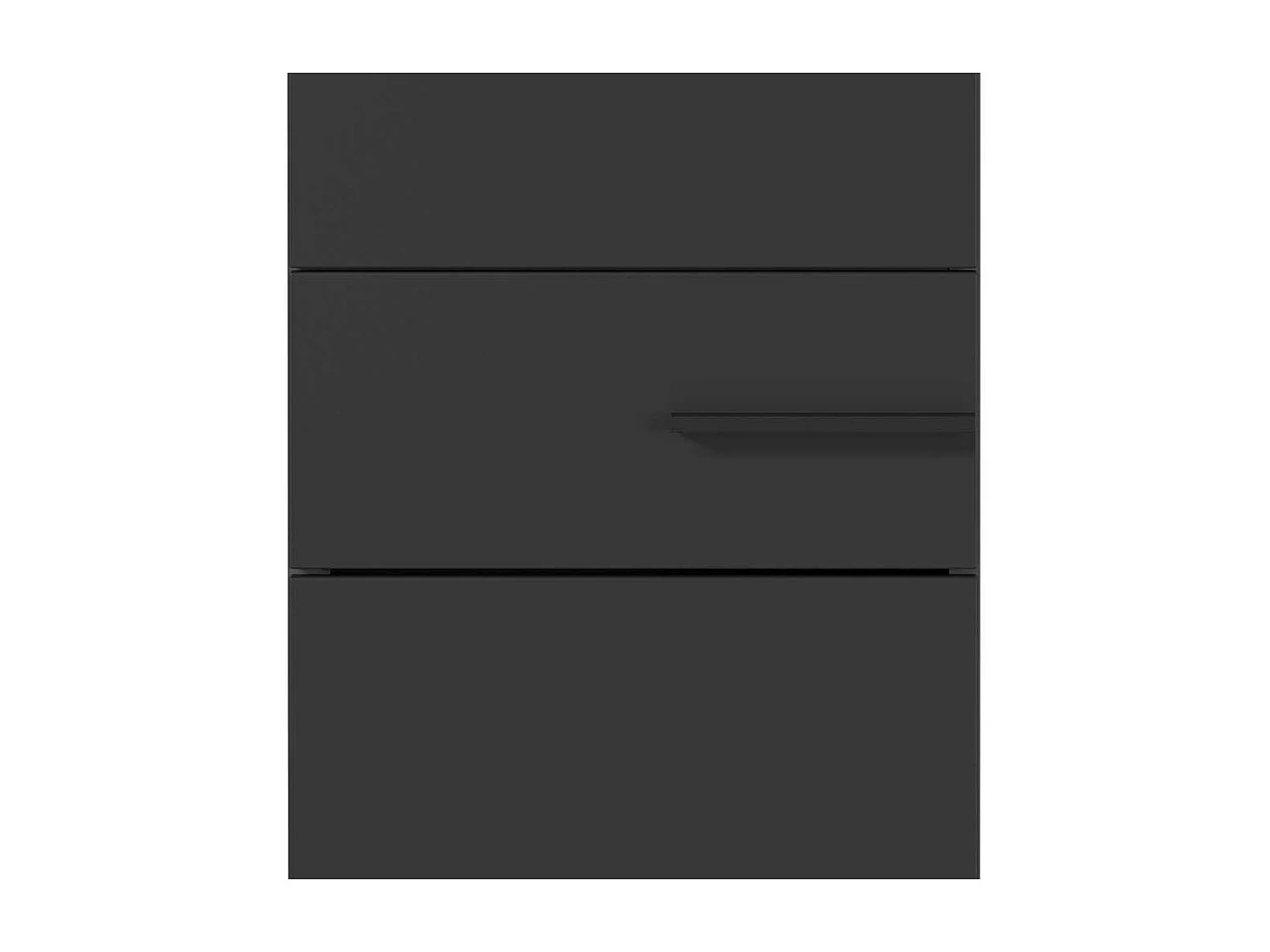 Seitenschrank Bad in Dunkelgrau Eichefarben