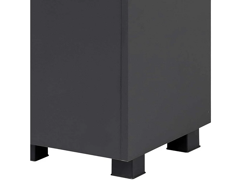 Badezimmerschrank in Anthrazit und Wildeiche Optik 165 cm hoch