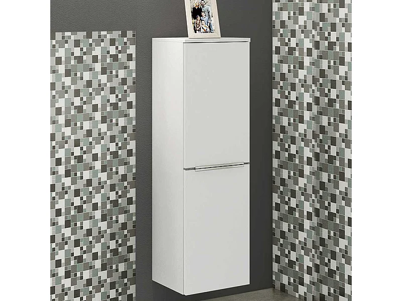 Bad Beistellschrank in Weiß 40 cm breit