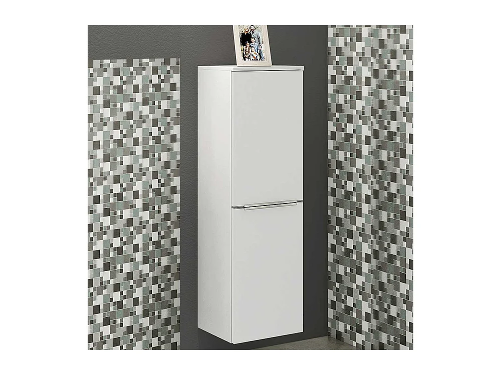 Bad Beistellschrank in Weiß 40 cm breit