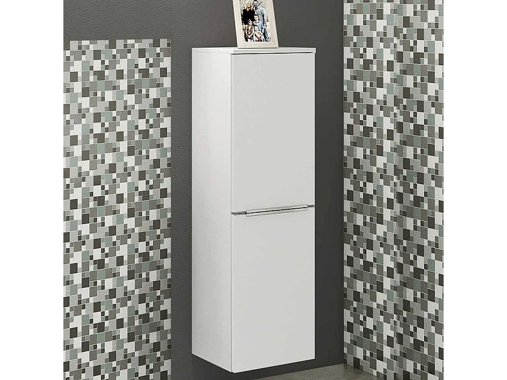 Bad Beistellschrank in Weiß 40 cm breit