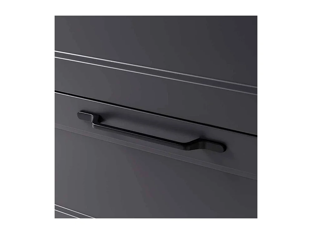 Badschrank Badezimmerschrank mit Holzwerkstofftür und Metallgriffen