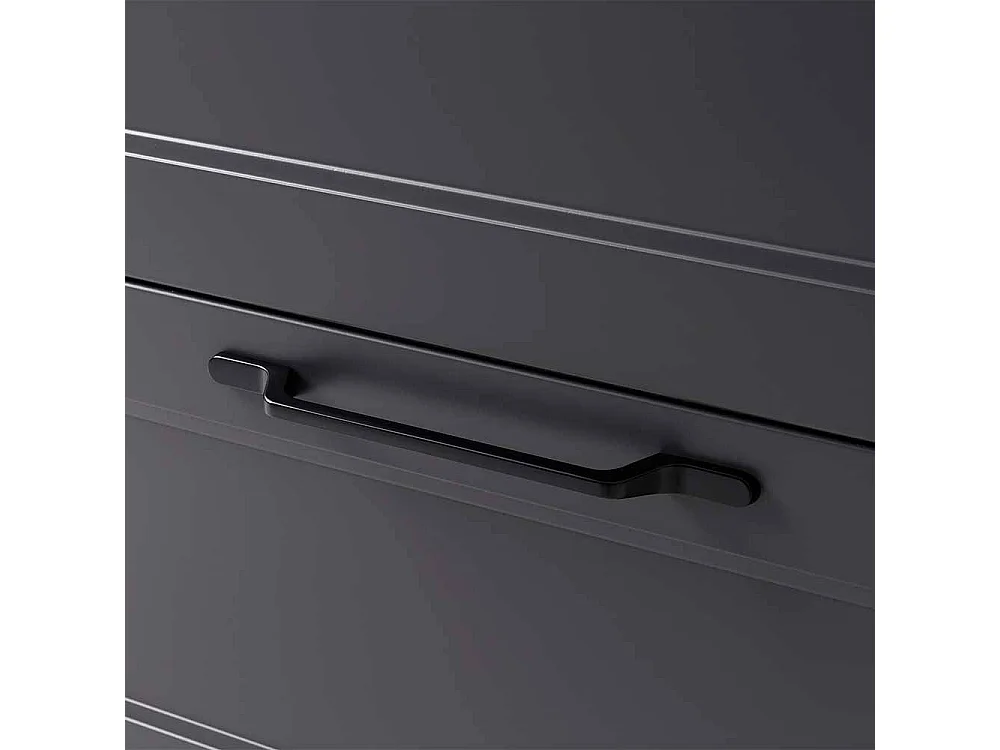 Badschrank Badezimmerschrank mit Holzwerkstofftür und Metallgriffen