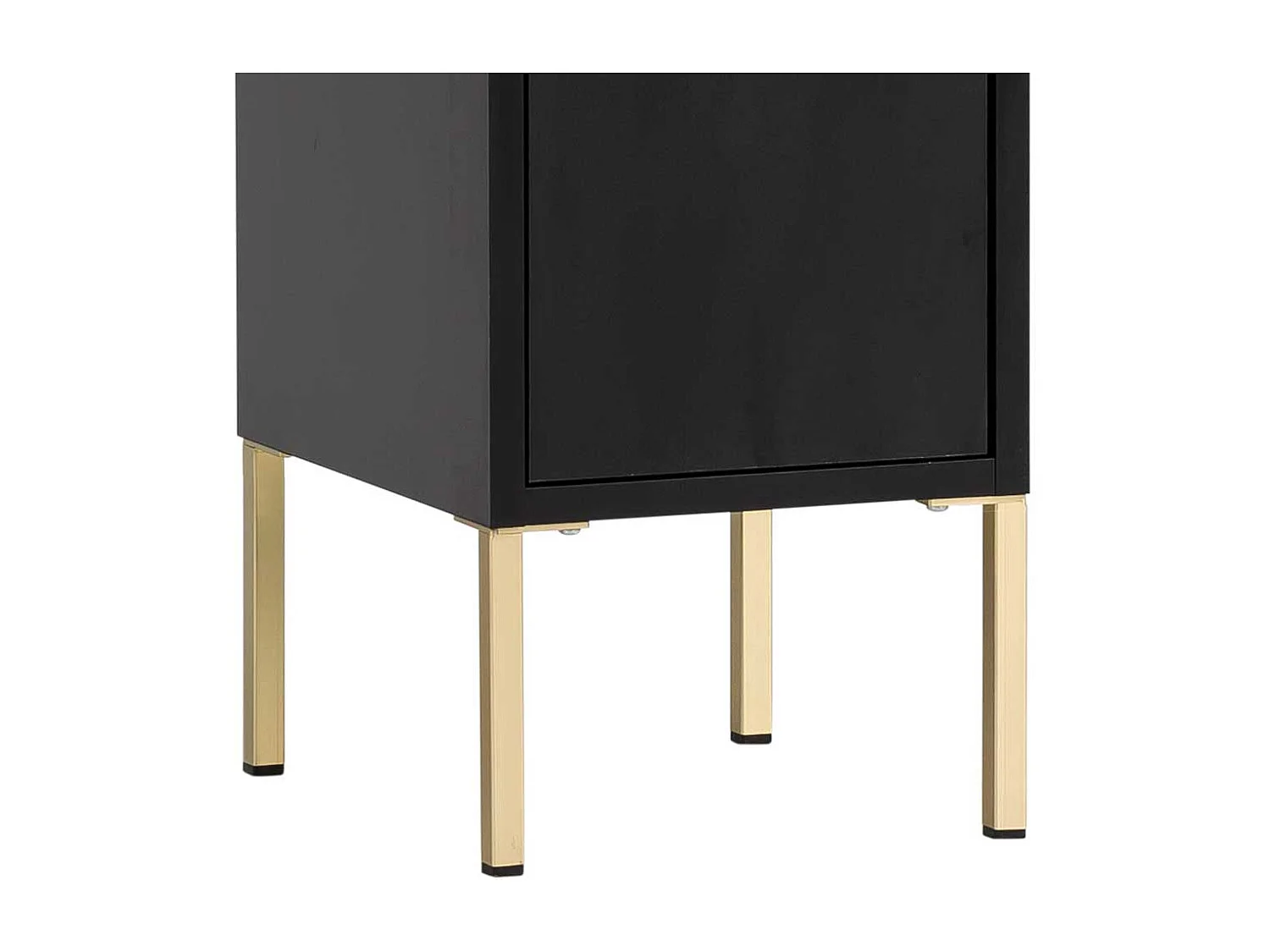 Badseitenschrank in Schwarz und Goldfarben Made in Germany