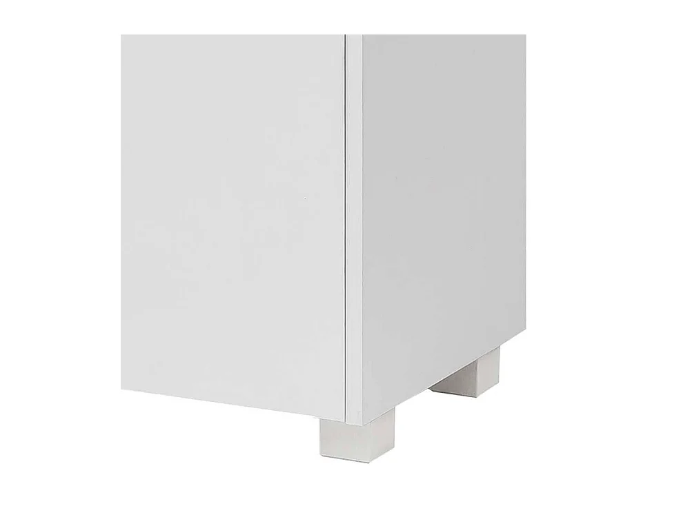 Badezimmerschrank in Weiß und Wildeiche Optik 165 cm hoch