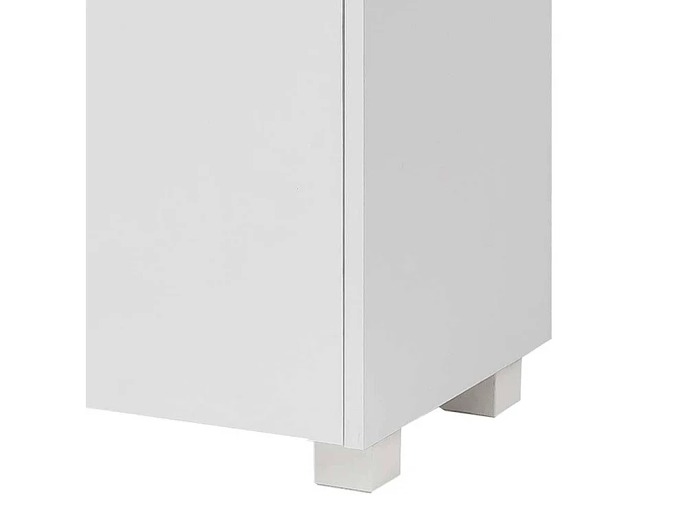 Badezimmerschrank in Weiß und Wildeiche Optik 165 cm hoch