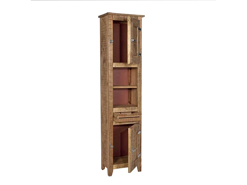 Badschrank im Shabby Chic Stil Mangobaum Massivholz