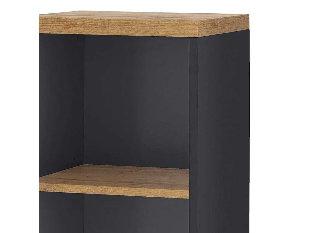 Badezimmer Schrank Badschrank mit Drehtür in Anthrazit