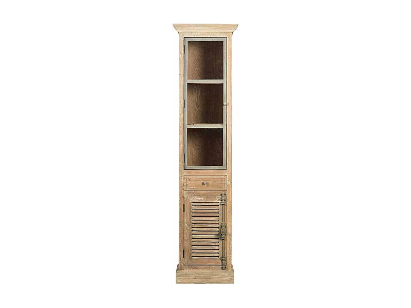 Badezimmer Hochschrank aus Kiefer Antik Finish
