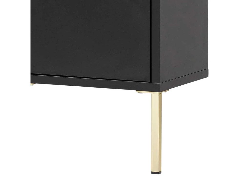 Badezimmerhochschrank in Schwarz und Goldfarben 22 cm tief