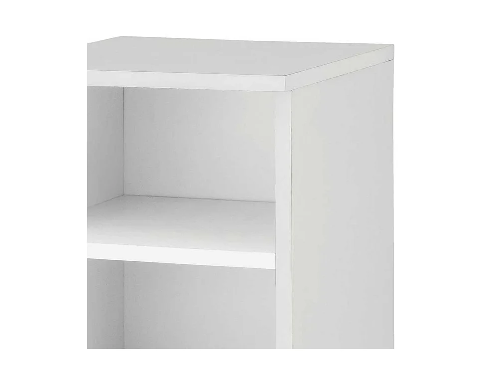 Badezimmerschrank Beistellschrank Bad mit zwei offenen Fächern und Holzwerkstofftür