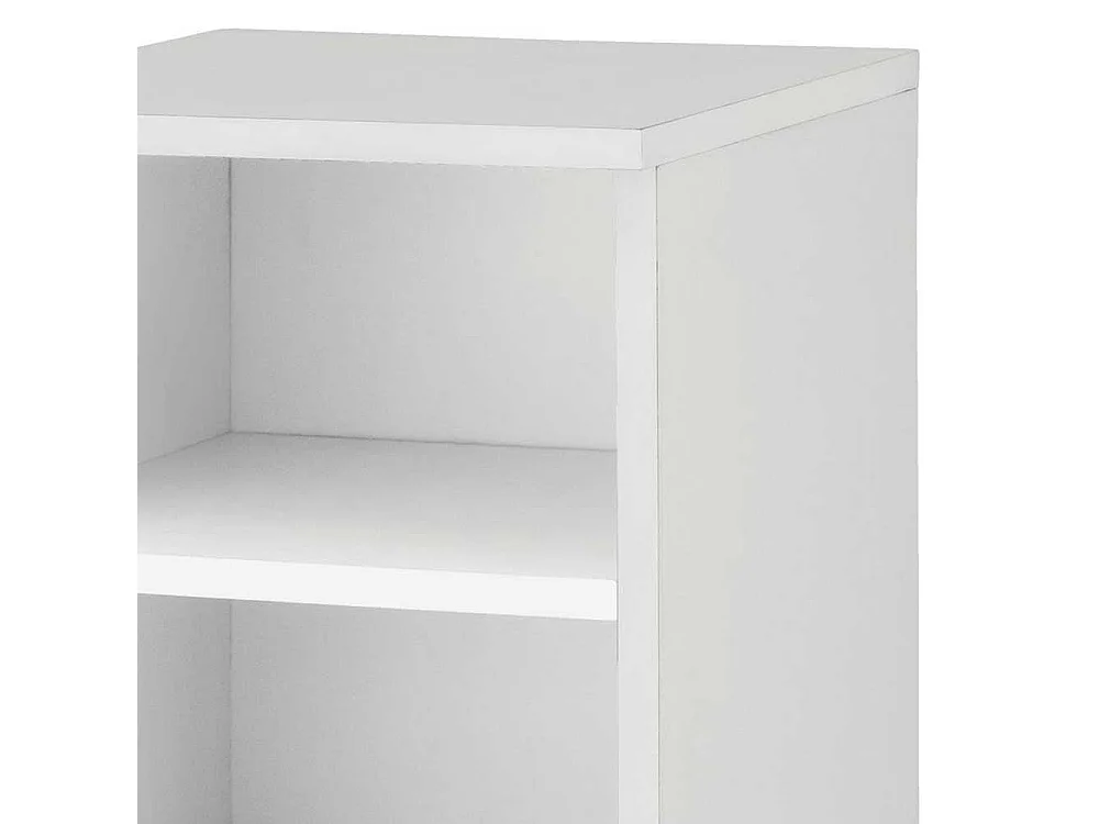 Badezimmerschrank Beistellschrank Bad mit zwei offenen Fächern und Holzwerkstofftür