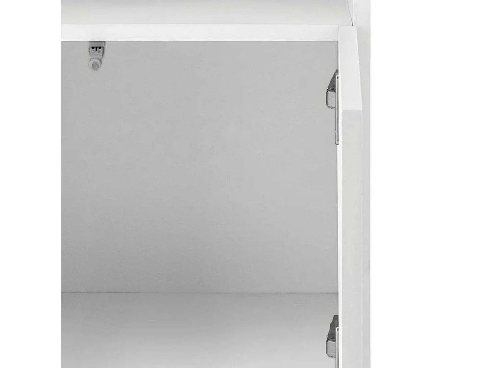 Badezimmerschrank Beistellschrank Bad mit zwei offenen Fächern und Holzwerkstofftür