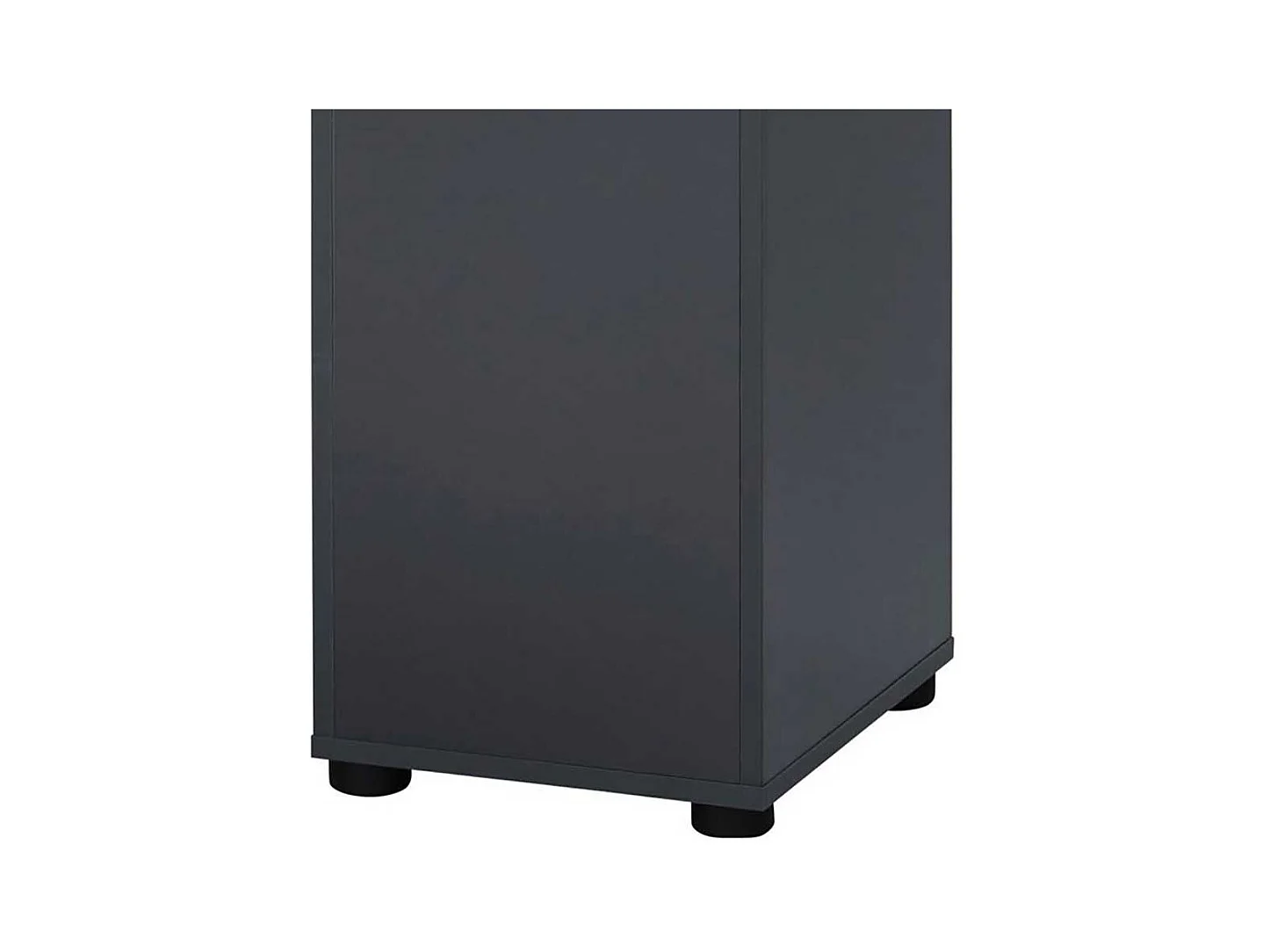 Hochschrank Seitenschrank in Anthrazit und Wildeichefarben