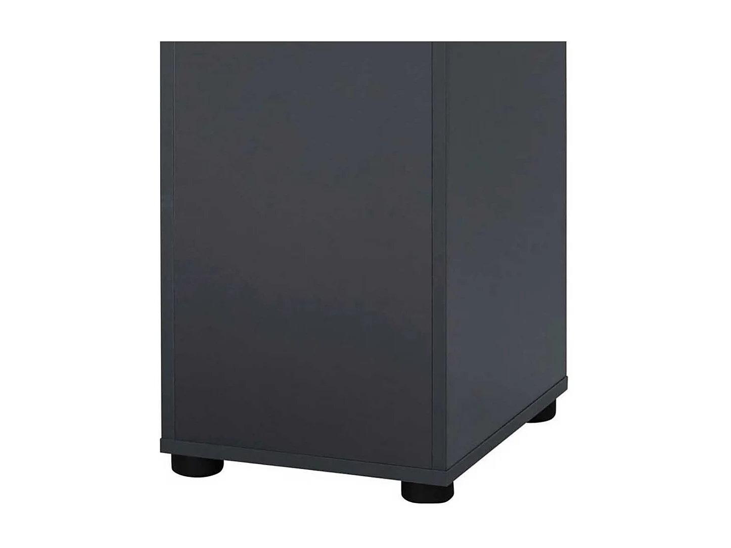 Hochschrank Seitenschrank in Anthrazit und Wildeichefarben