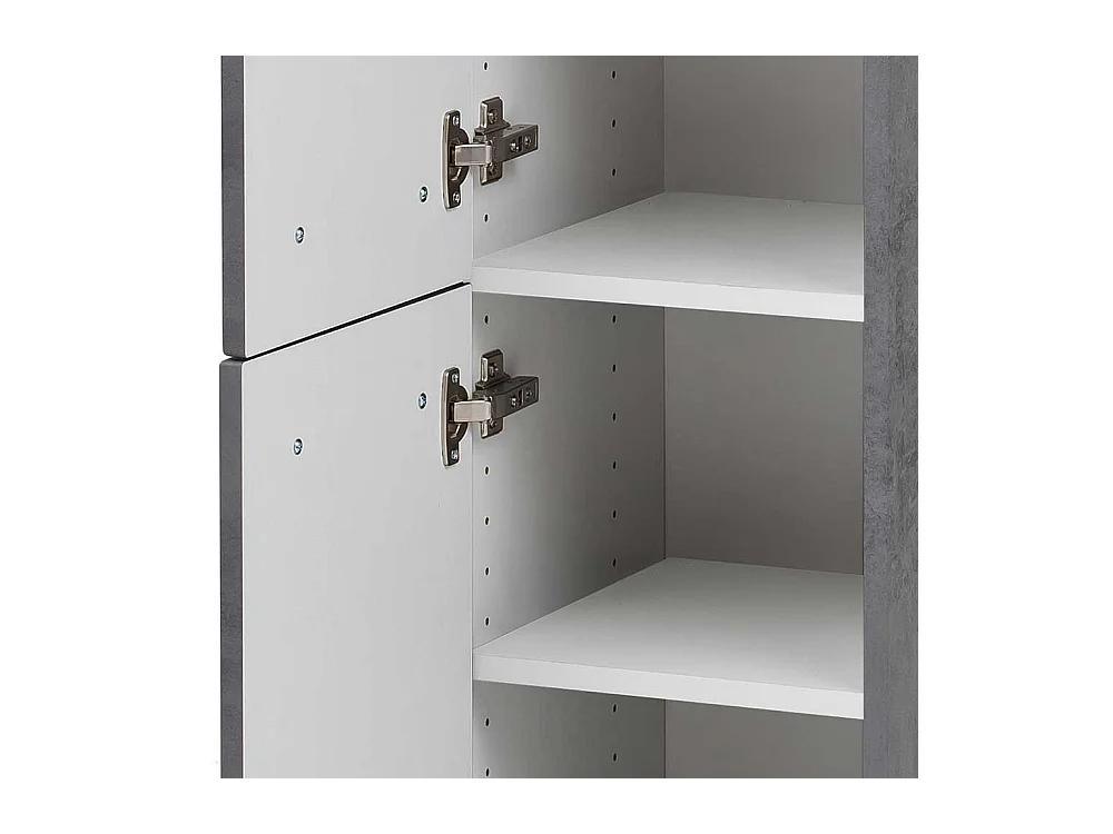 Bad Hochschrank in Dunkelgrau 135 cm hoch