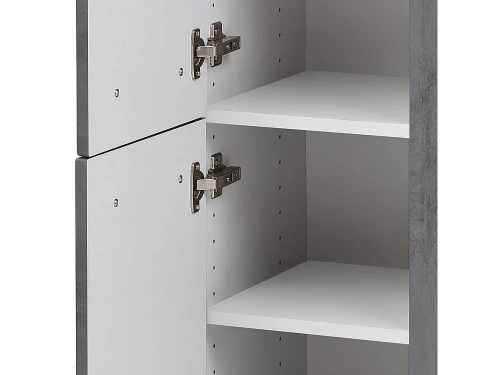 Bad Hochschrank in Dunkelgrau 135 cm hoch