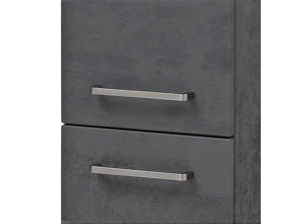 Bad Hochschrank in Dunkelgrau 135 cm hoch