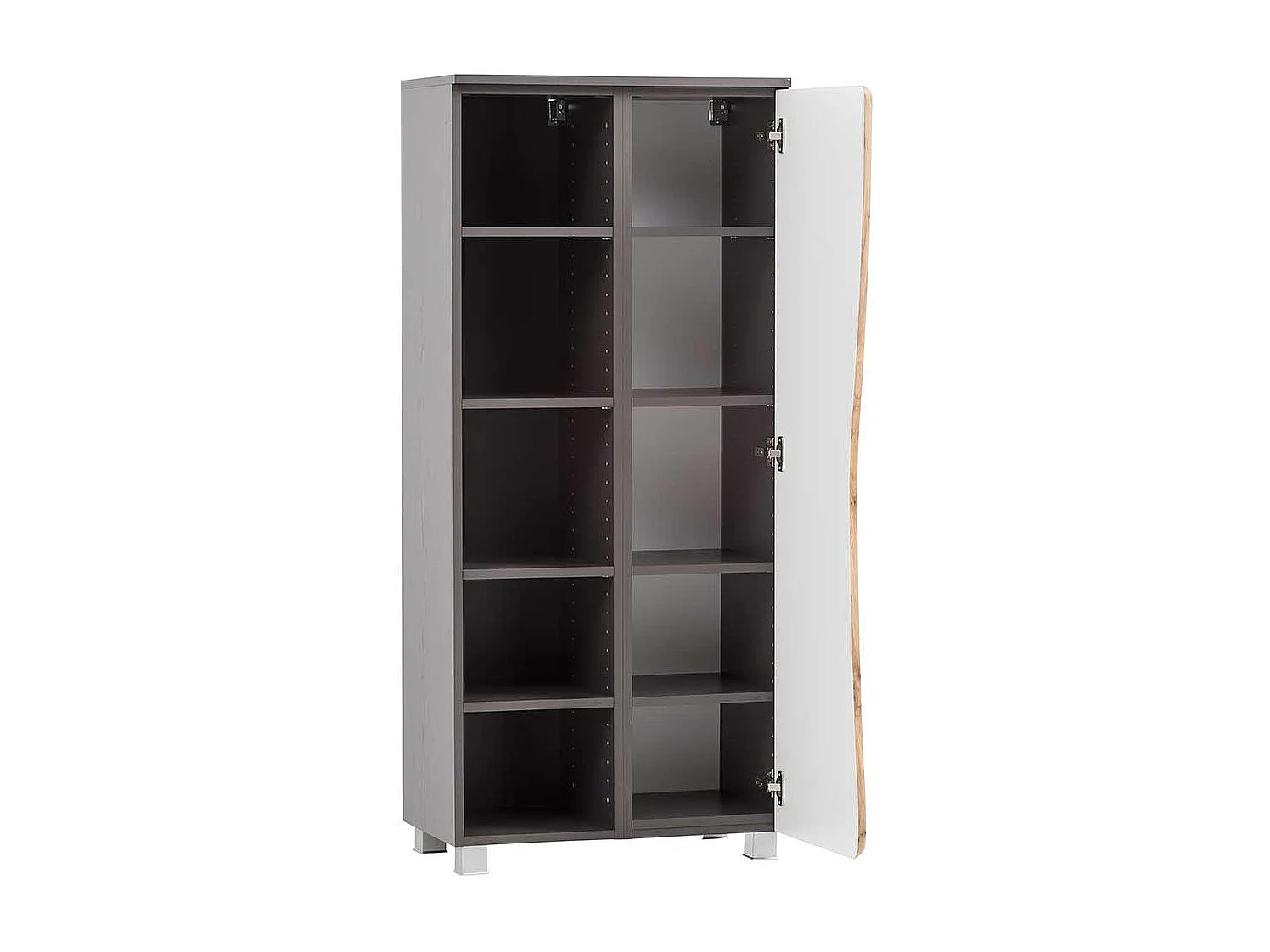 Badmidischrank mit Baumkante NB Wildeichefarben Landhausstil