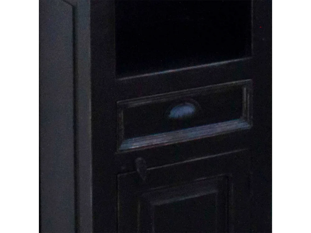 Badschrank in Schwarz Kolonial Design