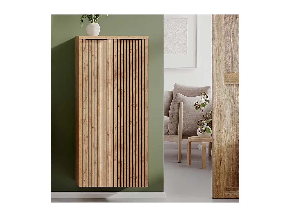 Moderner Badmidischrank hängend oder stehend Wildeichefarben