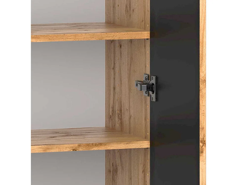 Moderner Badmidischrank hängend oder stehend Wildeichefarben