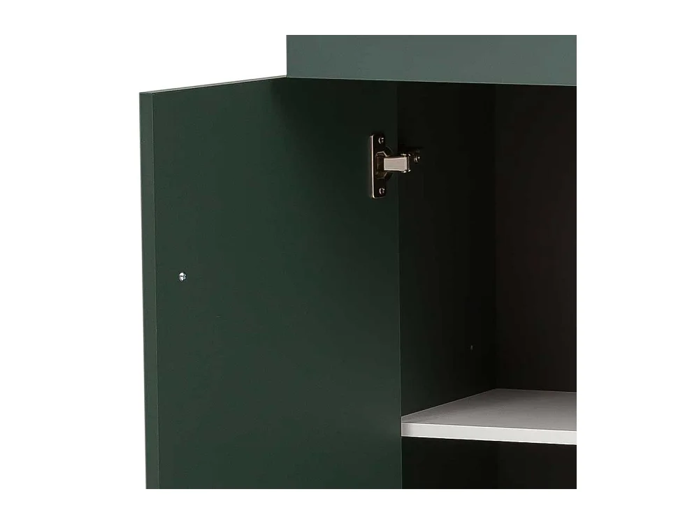 Badezimmer Schrank in Dunkelgrün und Goldfarben Skandi Design