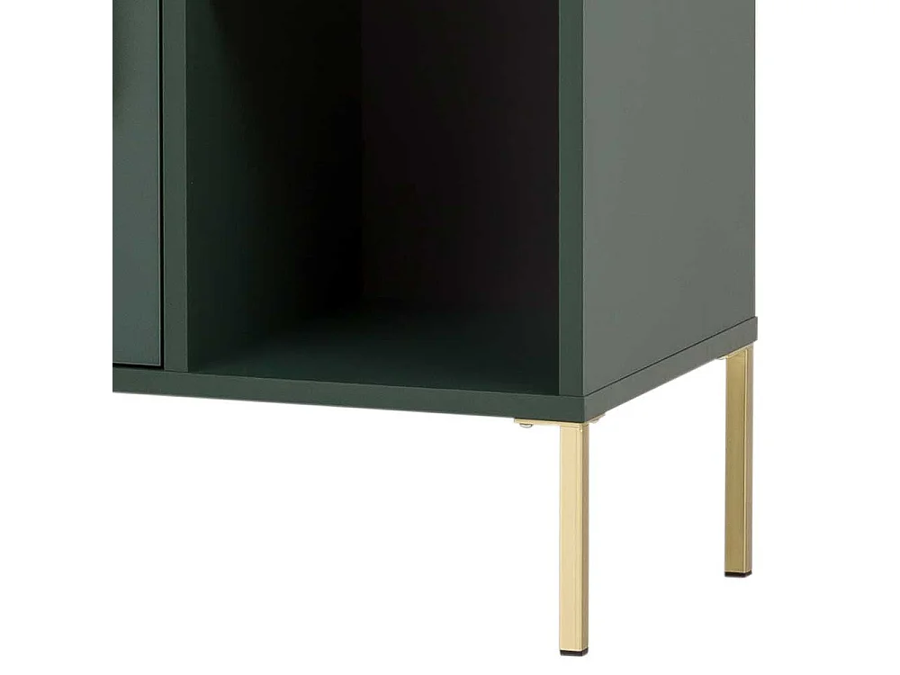 Badezimmer Schrank in Dunkelgrün und Goldfarben Skandi Design