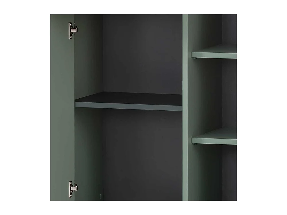 Badseitenschrank in Graugrün und Goldfarben Made in Germany