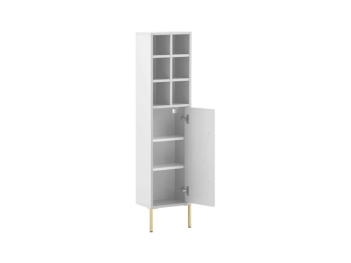 Bad Midischrank zur Wandmontage Weiß & Gold