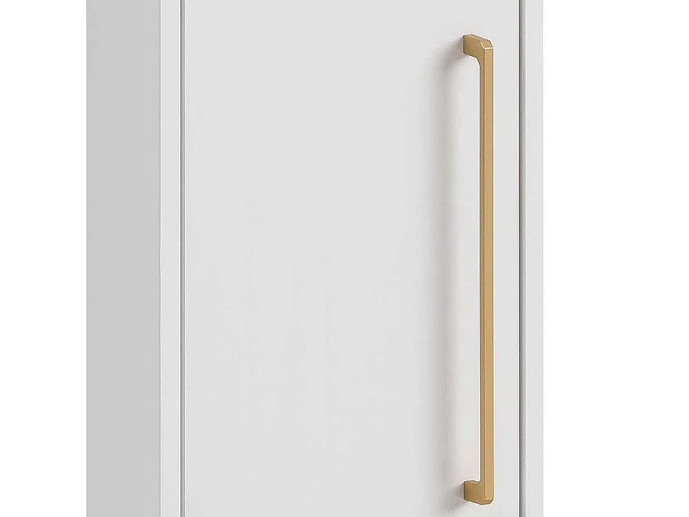 Bad Midischrank zur Wandmontage Weiß & Gold