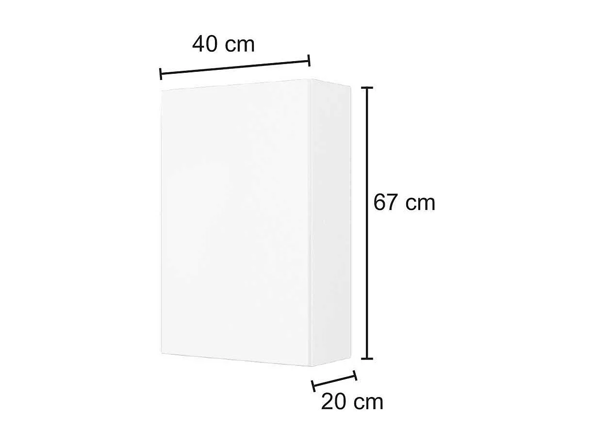 Weißer Hängeschrank für Bad 40 cm breit